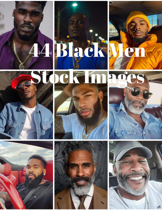 44 black men stock images l flyers l ebooks l faceless digital marketing l stock images l black men