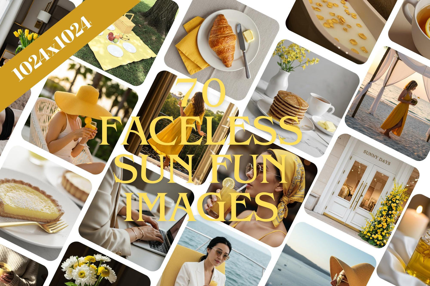 70 Sun Fun Yellow-Themed Stock Images | Hoho Chic Aesthetic | HD Photos Featuring Models, Nature Scenic Views for Social Media Branding