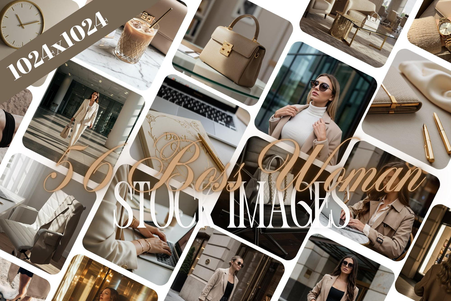 56 Boss Women Stock Images | Soft Beige Aesthetic | HD Photos Featuring Blondes, Brunettes & Black-Haired Women | Branding Marketing