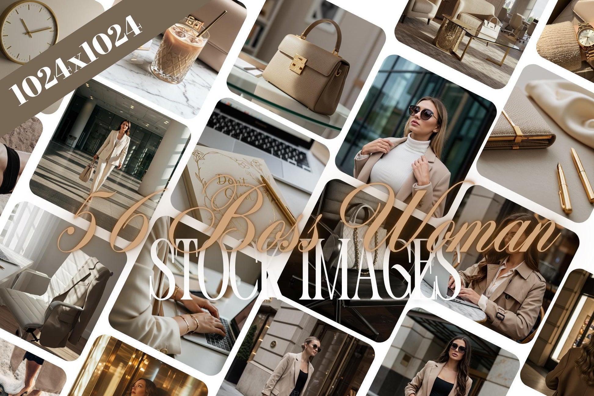 56 Boss Women Stock Images | Soft Beige Aesthetic | HD Photos Featuring Blondes, Brunettes & Black-Haired Women | Branding Marketing