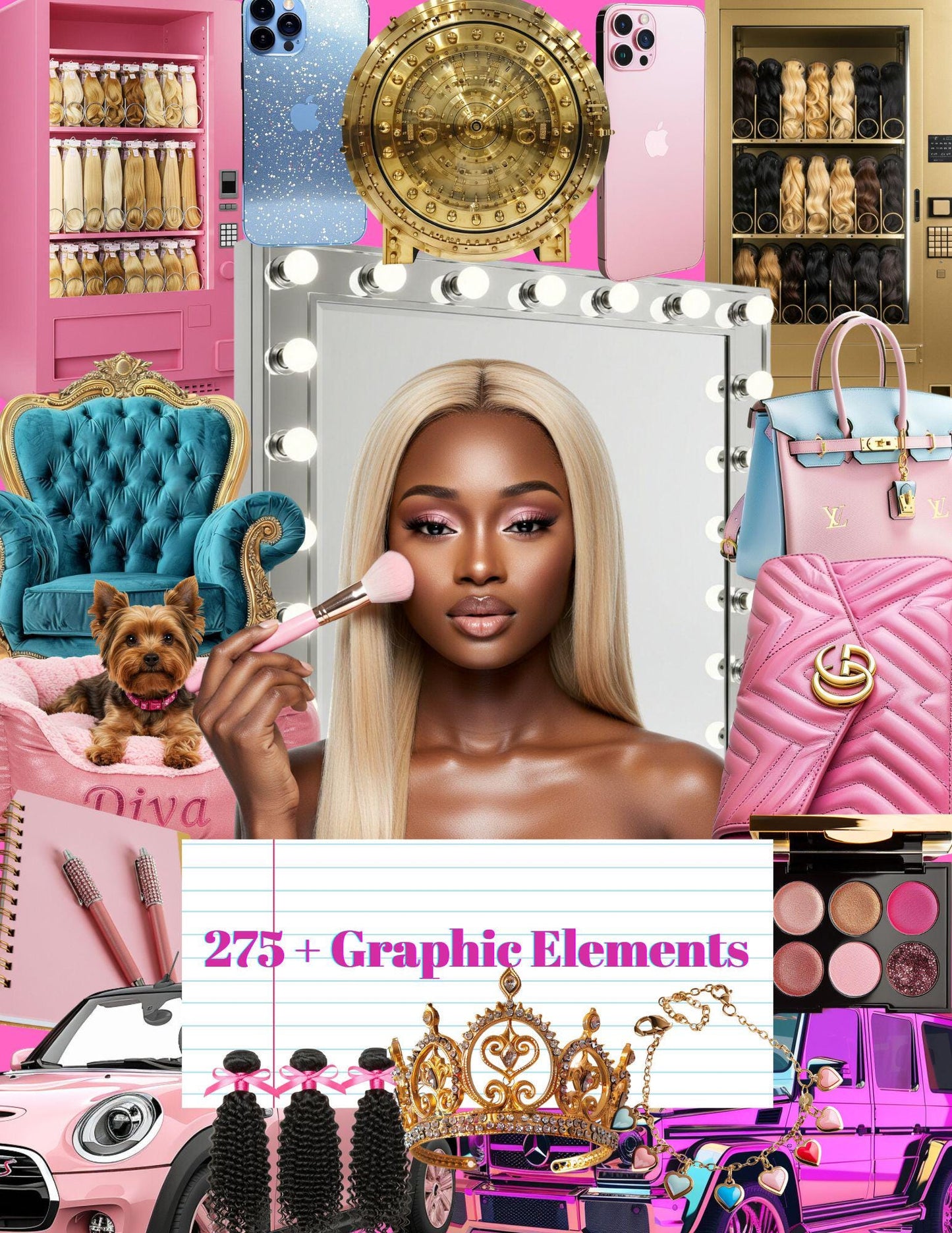 275 glam elements transparent png clip art images ebook cover journal cover flyer images no background models