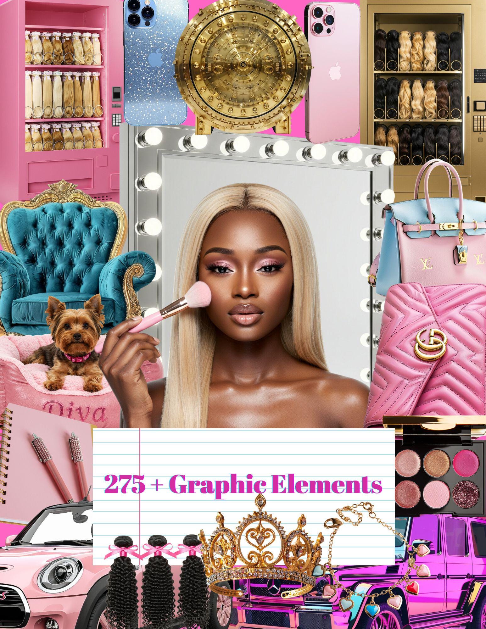 275 glam elements transparent png clip art images ebook cover journal cover flyer images no background models